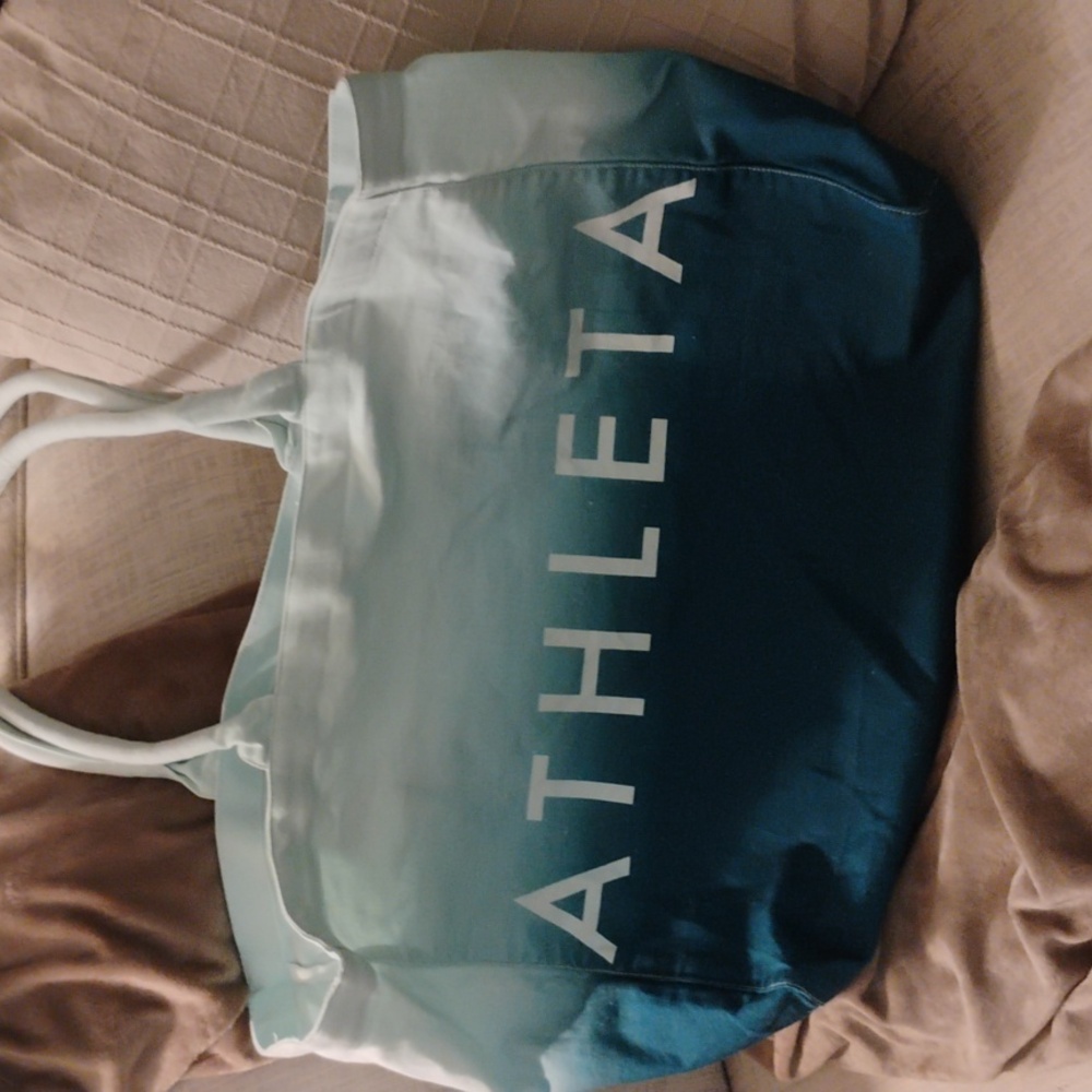 Athleta Ombre Blue and White Tote